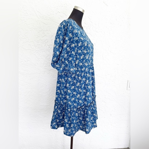 Sea New York Josephine Silk Printed Short Sleeve Mini Dress Womens Large - Picture 4 of 9